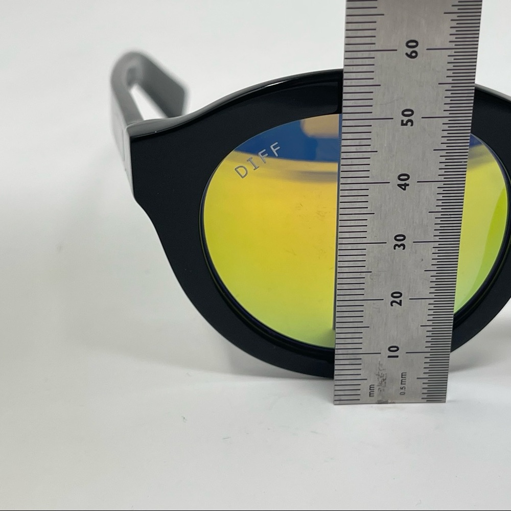 Diff Sunglasses Dime Black Frame Mirrored Yellow … - image 7